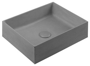 SAPHO FORMIGO umyvadlo na desku 47,5 cm, bez přepadu, beton, matná šedá