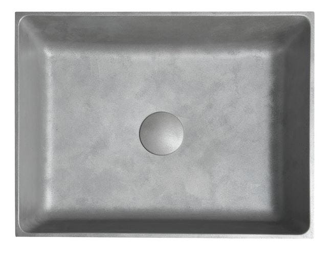 SAPHO FORMIGO umyvadlo na desku 47,5 cm, bez přepadu, beton, matná stříbrná FG119 Obrázek - fotka