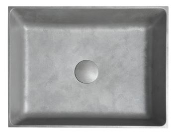 SAPHO FORMIGO umyvadlo na desku 47,5 cm, bez přepadu, beton, matná stříbrná FG119 Obrázek - fotka
