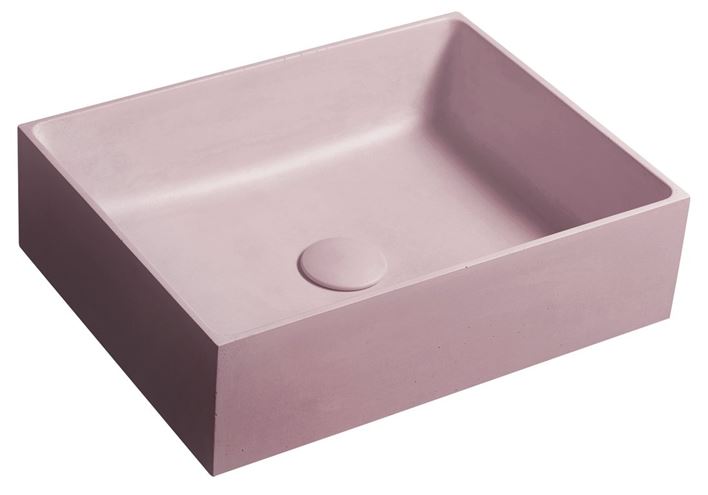 SAPHO FORMIGO umyvadlo na desku 47,5 cm, bez přepadu, beton, matná růžová FG121 Obrázek - Hlavní obrázek