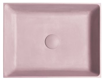 SAPHO FORMIGO umyvadlo na desku 47,5 cm, bez přepadu, beton, matná růžová FG121 Obrázek - fotka