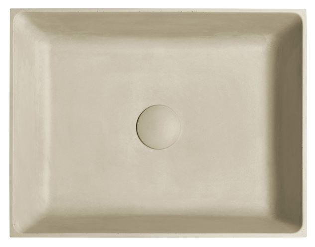 SAPHO FORMIGO umyvadlo na desku 47,5 cm, bez přepadu, beton, matná žlutá FG122 Obrázek - fotka