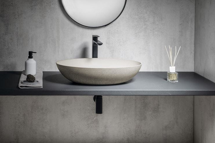 SAPHO FORMIGO umyvadlová mísa 60 cm, bez přepadu, beton, matná písková FG214 Obrázek - fotka