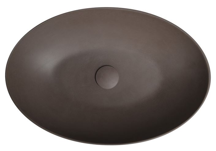 SAPHO FORMIGO umyvadlová mísa 60 cm, bez přepadu, beton, tmavě hnědá FG215 Obrázek - fotka