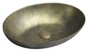 SAPHO FORMIGO umyvadlová mísa 60 cm, bez přepadu, beton, matná zlatá