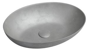 SAPHO FORMIGO umyvadlová mísa 60 cm, bez přepadu, beton, matná stříbrná