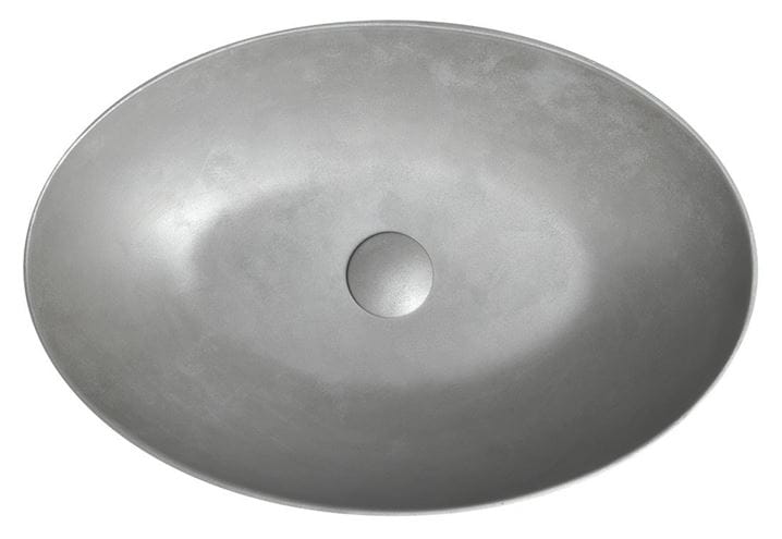 SAPHO FORMIGO umyvadlová mísa 60 cm, bez přepadu, beton, matná stříbrná FG219 Obrázek - fotka