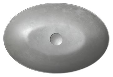 SAPHO FORMIGO umyvadlová mísa 60 cm, bez přepadu, beton, matná stříbrná FG219 Obrázek - fotka