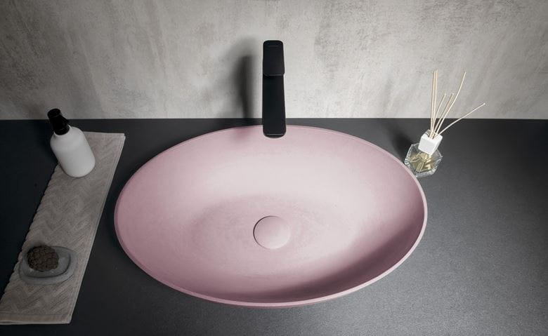 SAPHO FORMIGO umyvadlová mísa 60 cm, bez přepadu, beton, matná růžová FG221 Obrázek - fotka