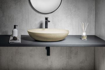 SAPHO FORMIGO umyvadlová mísa 60 cm, bez přepadu, beton, matná žlutá FG222 Obrázek - fotka