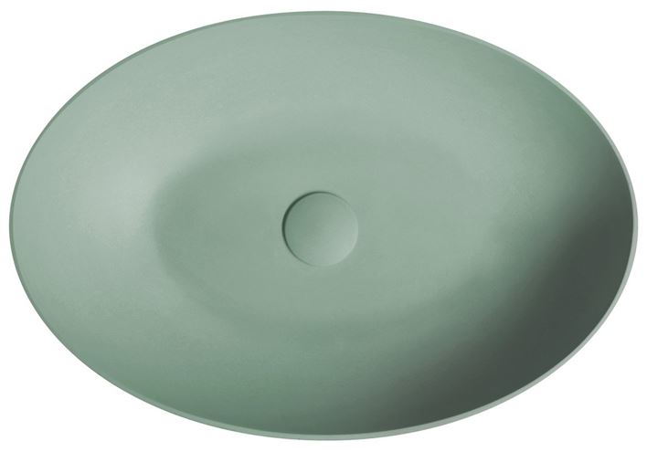 SAPHO FORMIGO umyvadlová mísa 60 cm, bez přepadu, beton, matná zelená FG223 Obrázek - fotka