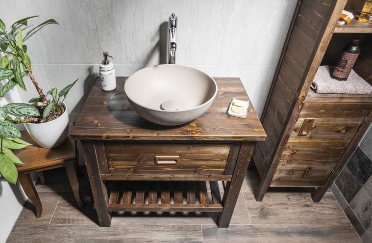 SAPHO FORMIGO umyvadlová mísa 39 cm, bez přepadu, beton, matná písková FG314 Obrázek - fotka