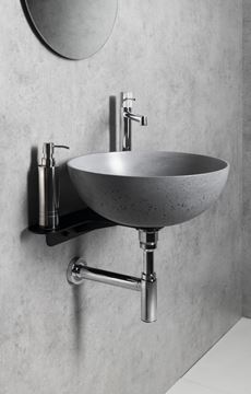 SAPHO FORMIGO umyvadlová mísa 39 cm, bez přepadu, beton, matná šedá FG317 Obrázek - fotka