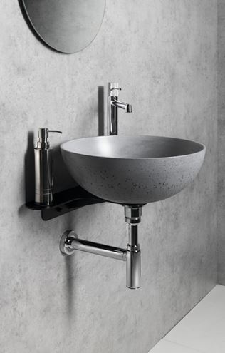 SAPHO FORMIGO umyvadlová mísa 39 cm, bez přepadu, beton, matná šedá FG317 Obrázek - fotka
