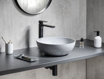 SAPHO FORMIGO umyvadlová mísa 39 cm, bez přepadu, beton, matná šedá FG317 Obrázek - fotka