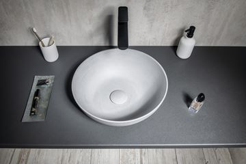 SAPHO FORMIGO umyvadlová mísa 39 cm, bez přepadu, beton, matná šedá FG317 Obrázek - fotka
