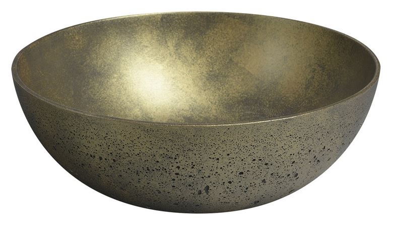 SAPHO FORMIGO umyvadlová mísa 39 cm, bez přepadu, beton, matná zlatá FG318 Obrázek - fotka