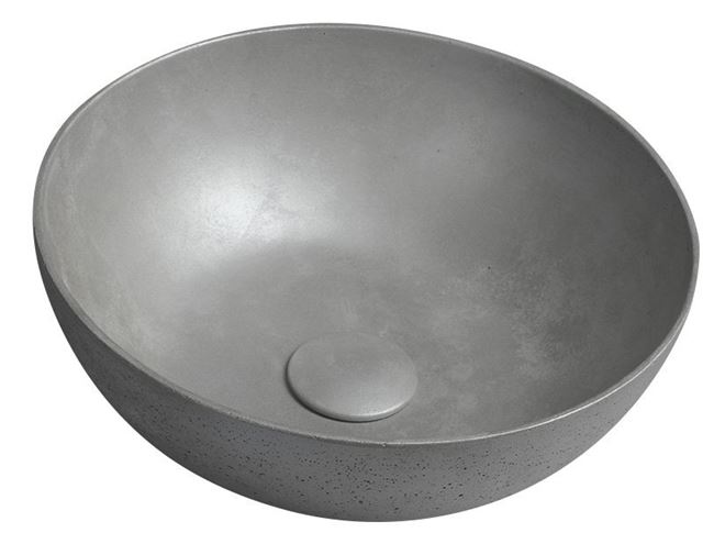 SAPHO FORMIGO umyvadlová mísa 39 cm, bez přepadu, beton, matná stříbrná FG319 Obrázek - Hlavní obrázek