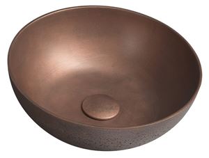SAPHO FORMIGO umyvadlová mísa 39 cm, bez přepadu, beton, matná měděná