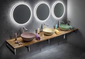 SAPHO FORMIGO umyvadlová mísa 39 cm, bez přepadu, beton, matná růžová FG321 Obrázek - fotka