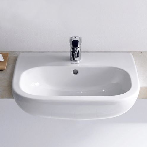 DURAVIT D-CODE umyvadlo 55 cm, s otvorem pro baterii a přepadem 0339550000 Obrázek - fotka