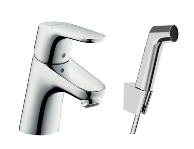 HANSGROHE FOCUS umyvadlová stojánková baterie s bidetovou sprškou Bidette, EcoSmart, chrom 31926000 Obrázek - Hlavní obrázek