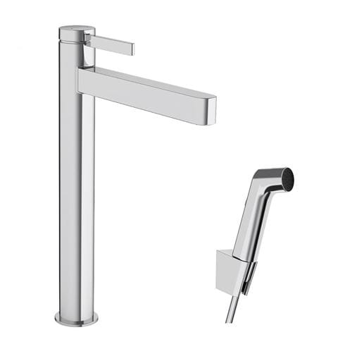 HANSGROHE FINORIS umyvadlová stojánková baterie, s odtokovou soupravou a bidetovou sprškou, chrom 76220000 Obrázek - Hlavní obrázek