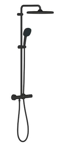 GROHE TEMPESTA SYSTEM 250 CUBE sprchový set s termostatickou baterií, horní sprcha, ruční sprcha se 2 proudy, tyč, hadice, Water Saving, matná černá  266892431 Obrázek - Hlavní obrázek