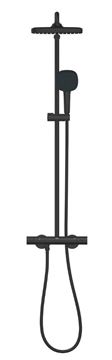 GROHE TEMPESTA SYSTEM 250 CUBE sprchový set s termostatickou baterií, horní sprcha, ruční sprcha se 2 proudy, tyč, hadice, Water Saving, matná černá  266892431 Obrázek - fotka