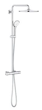 GROHE EUPHORIA SYSTEM 310 sprchový set s termostatickou baterií, horní sprcha, ruční sprcha se 3 proudy, tyč, hadice, Water Saving, chrom 