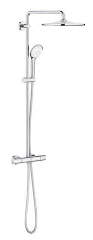GROHE EUPHORIA SYSTEM 310 sprchový set s termostatickou baterií, horní sprcha, ruční sprcha se 3 proudy, tyč, hadice, Water Saving, chrom  26384002 Obrázek - Hlavní obrázek