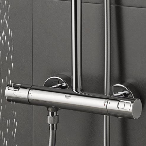 GROHE VITALIO JOY 230 sprchový set s termostatickou baterií, horní sprcha, ruční sprcha, tyč, hadice, chrom  26365000 Obrázek - fotka