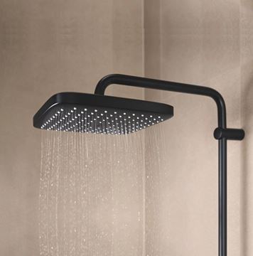 GROHE TEMPESTA SYSTEM 250 CUBE vanová termostatická baterie, s hlavovou a ruční sprchou se 2 proudy, Water Saving, matná černá  266912431 Obrázek - fotka
