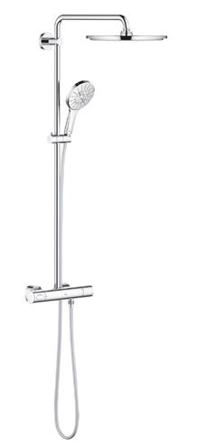 GROHE RAINSHOWER SYSTEM 310 sprchový set s termostatickou baterií, horní sprcha, ruční sprcha se 3 proudy, tyč, hadice, chrom 27966001 Obrázek - fotka