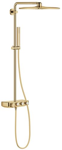 GROHE EUPHORIA SMARTCONTROL SYSTEM 310 CUBE DUO sprchový set s termostatickou baterií, horní sprcha se 2 proudy, Water Saving, ruční sprcha, tyč, hadice, cool sunrise 26508GL0 Obrázek - Hlavní obrázek