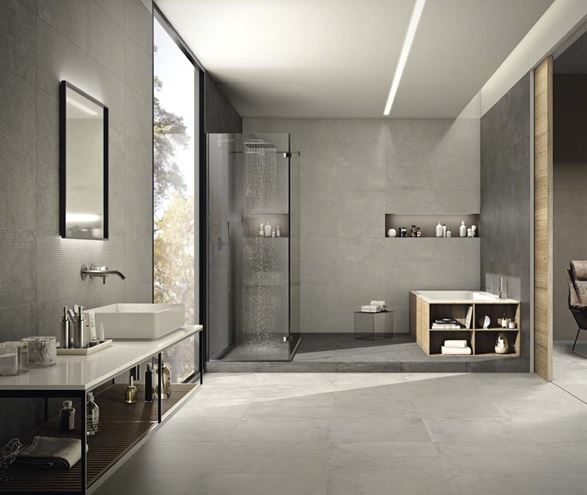 IMOLA STONCRETE dlažba 90x90 cm, mat, dark grey STCR 90DG RM Obrázek - fotka