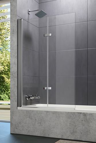 HÜPPE DESIGN PURE vanová zástěna 1000x1500 mm, levá, skládací, stříbrná lesklá/sklo čiré 8P2301.092.322 Obrázek - Hlavní obrázek