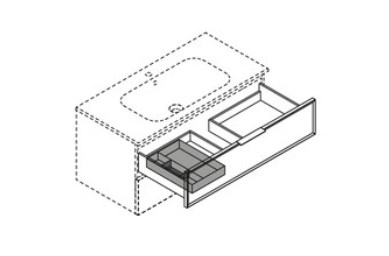 CONCEPT 200/300 organizér do zásuvky, matná šedá ACSIC35L001 Obrázek - fotka