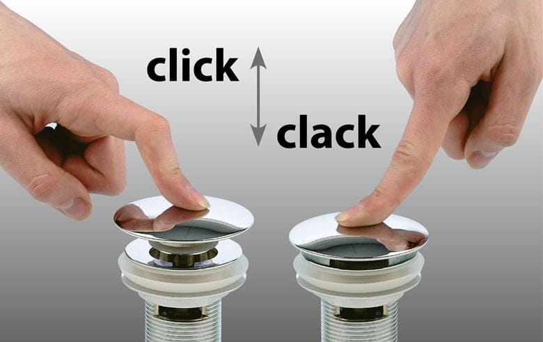 SAPHO FORMIGO umyvadlová výpust, click-clack, bez přepadu, matná stříbrná FG919 Obrázek - fotka