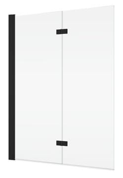 CONCEPT 200 CONB2 vanová zástěna 120x150 cm, levá, skládací, černá/čiré sklo