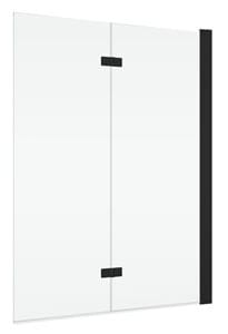 CONCEPT 200 CONB2 vanová zástěna 120x150 cm, pravá, skládací, černá/čiré sklo
