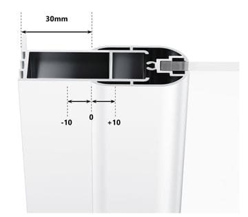 RAVAK CHROME CPS 80 boční stěna 80x195 cm, bright alu/čiré sklo 9QV40C00Z1 Technický nákres