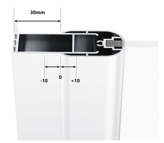 RAVAK CHROME CPS 80 boční stěna 80x195 cm, bright alu/čiré sklo 9QV40C00Z1 Technický nákres