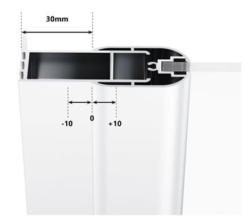 RAVAK CHROME CPS 90 boční stěna 90x195 cm, bright alu/čiré sklo 9QV70C00Z1 Technický nákres