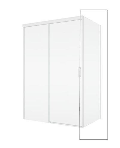 RONAL CADURA CAST boční stěna 80x200 cm, matná bílá/čiré sklo CAST 080 09 07 Obrázek - Hlavní obrázek