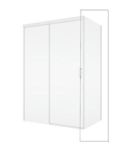 RONAL CADURA CAST boční stěna 80x200 cm, matná bílá/čiré sklo