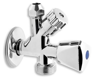 NOVASERVIS kombinovaný rohový ventil 1/2"x3/8"x3/4", chrom