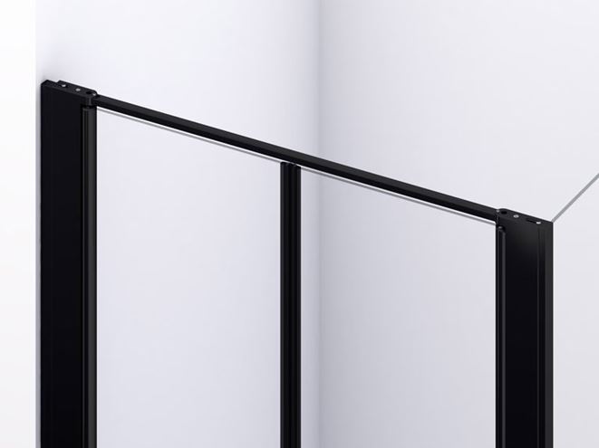 RONAL DIVERA D22T2 sprchové dveře 90x200 cm, lítací, matná černá/čiré sklo D22T2 090 06 07 Obrázek - fotka
