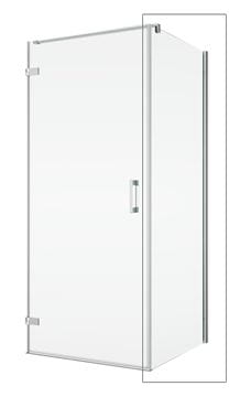 RONAL PUR PUDT2P boční stěna 90x200 cm, aluchrom/sklo linie