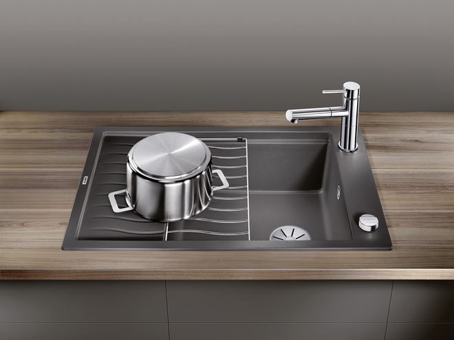BLANCO ELON XL 6 S granitový dřez 780x500 mm, otočný, s odkapávací mřížkou, odkapávač, černá 525883 Obrázek - fotka